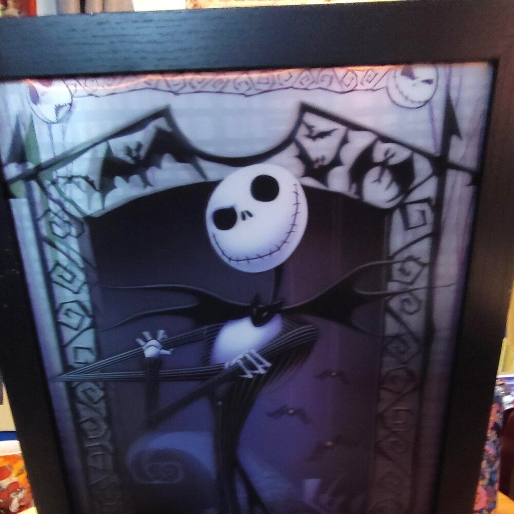 The Nightmare Before Christmas Disney 3D Comic Wall Picture Jack Skellington